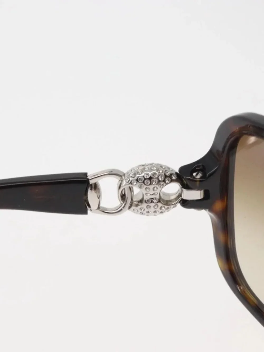 GUCCI Sunglasses plastic Brown Auth 155759